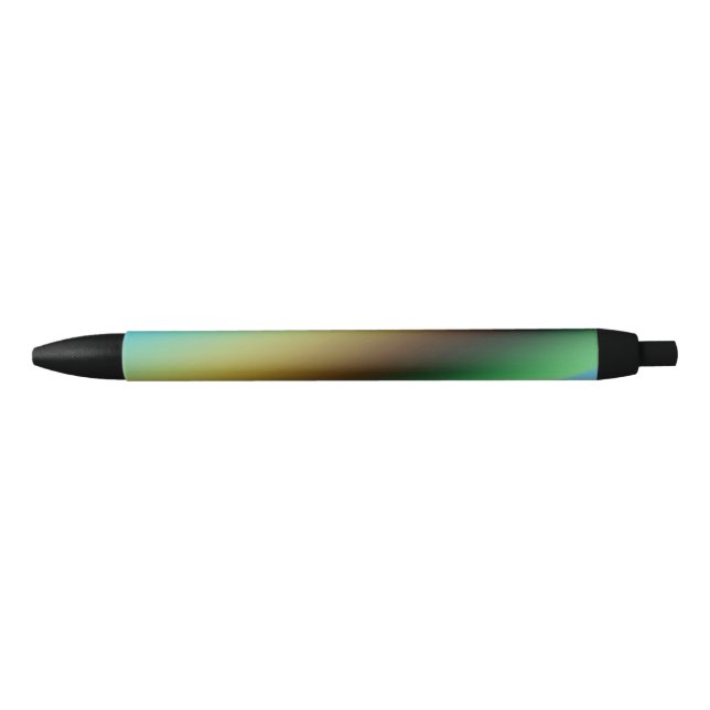Blue green rainbow abstract texture pattern art  t black ink pen (Front)
