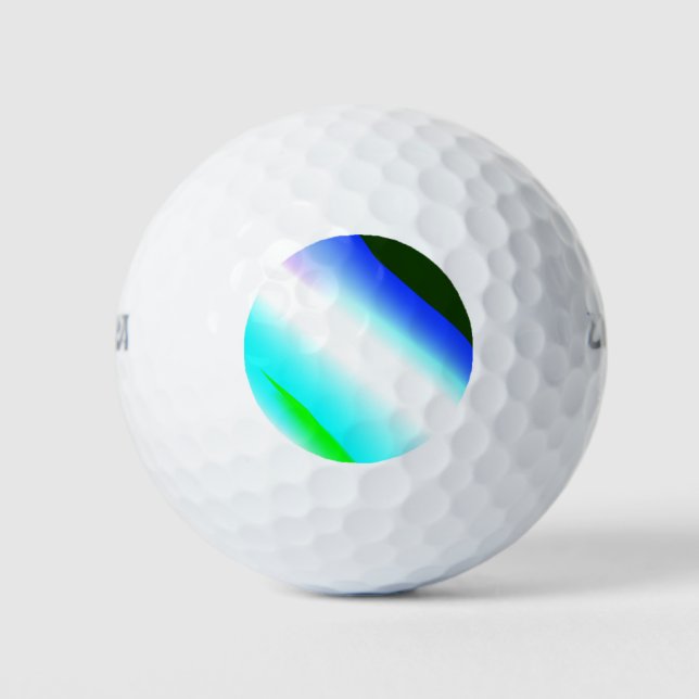 Blue green rainbow abstract texture pattern art  t golf balls (Front)
