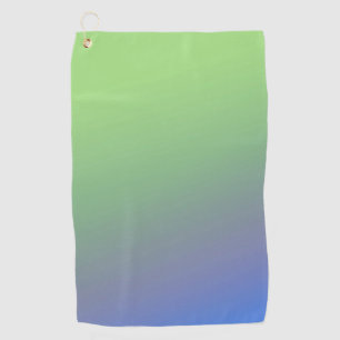 Blue green rainbow abstract texture pattern art t golf towel