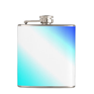Blue green rainbow abstract texture pattern art  t hip flask