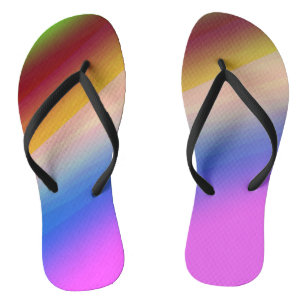 Blue green rainbow abstract texture pattern art  t jandals