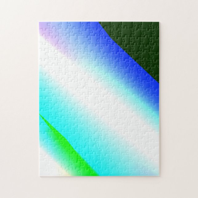Blue green rainbow abstract texture pattern art  t jigsaw puzzle (Vertical)