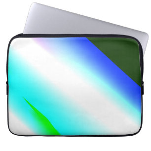 Blue green rainbow abstract texture pattern art  t laptop sleeve