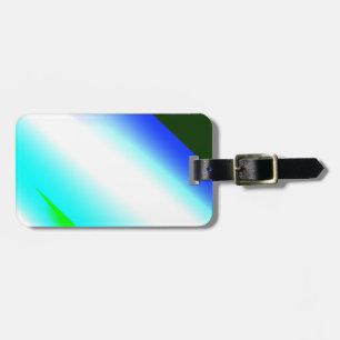 Blue green rainbow abstract texture pattern art t luggage tag