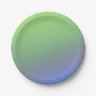 Blue green rainbow abstract texture pattern art t paper plate