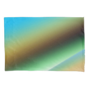 Blue green rainbow abstract texture pattern art t pillowcase