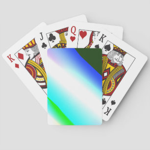 Blue green rainbow abstract texture pattern art  t playing cards
