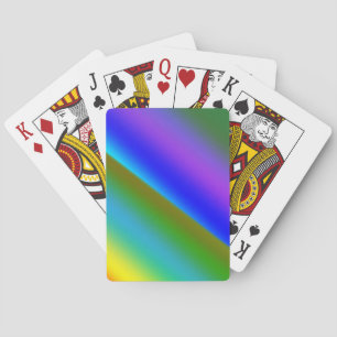 Blue green rainbow abstract texture pattern art t playing cards