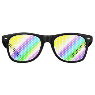 Blue green rainbow abstract texture pattern art  t retro sunglasses