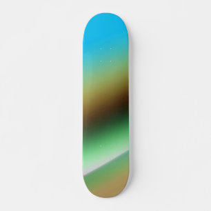 Blue green rainbow abstract texture pattern art t skateboard