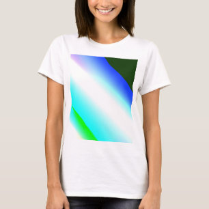 Blue green rainbow abstract texture pattern art t T-Shirt