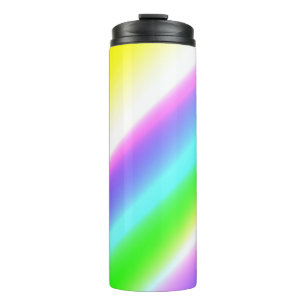 Blue green rainbow abstract texture pattern art t thermal tumbler