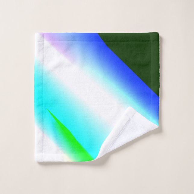 Blue green rainbow abstract texture pattern art  t wash cloth (Wash Cloth)