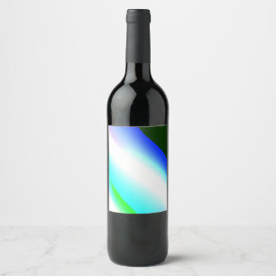 Blue green rainbow abstract texture pattern art t wine label