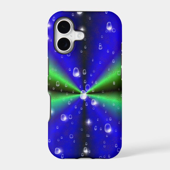 Blue Green Rainbow in Elephant Skin Leather Optik (Back)