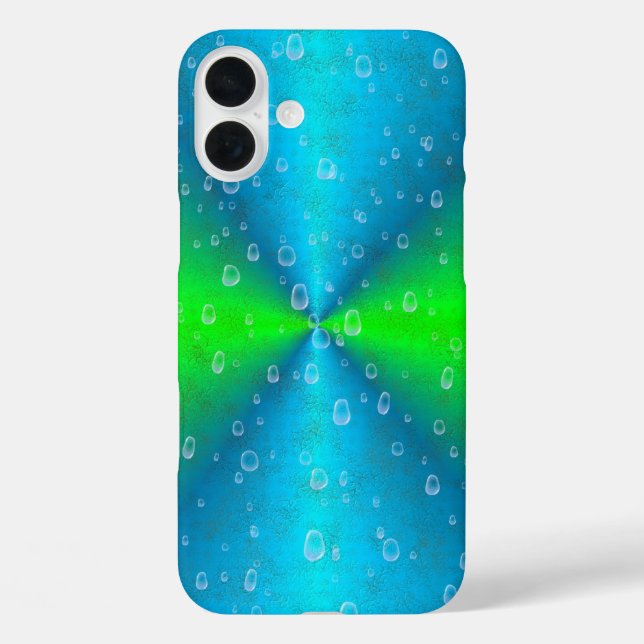 Blue Green Rainbow in Elephant Skin Leather Optik Case-Mate iPhone Case (Back)