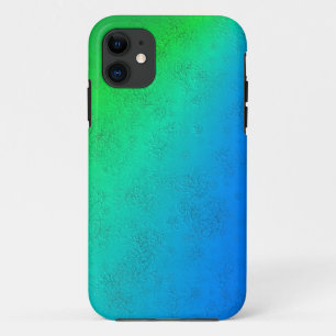 Blue Green Rainbow in Elephant Skin Leather Optik Case-Mate iPhone Case