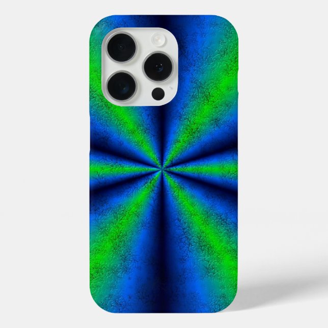 Blue Green Rainbow in Elephant Skin Leather Optik Case-Mate iPhone Case (Back)