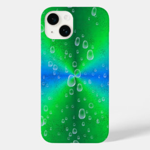 Blue Green Rainbow in Elephant Skin Leather Optik Case-Mate iPhone 14 Case