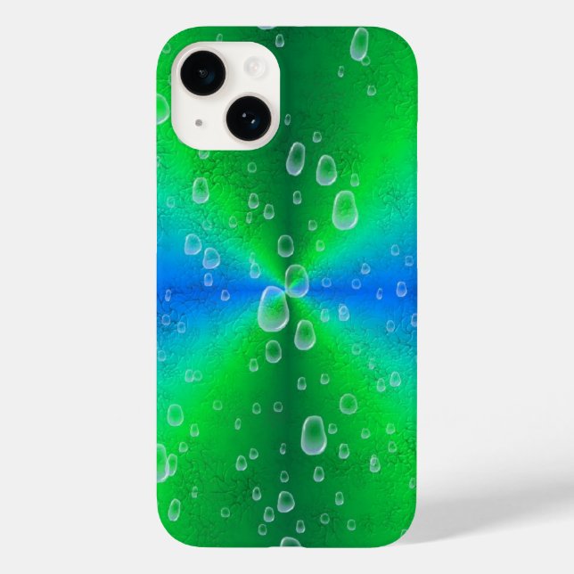Blue Green Rainbow in Elephant Skin Leather Optik Case-Mate iPhone Case (Back)