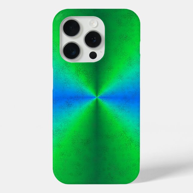 Blue Green Rainbow in Elephant Skin Leather Optik Case-Mate iPhone Case (Back)