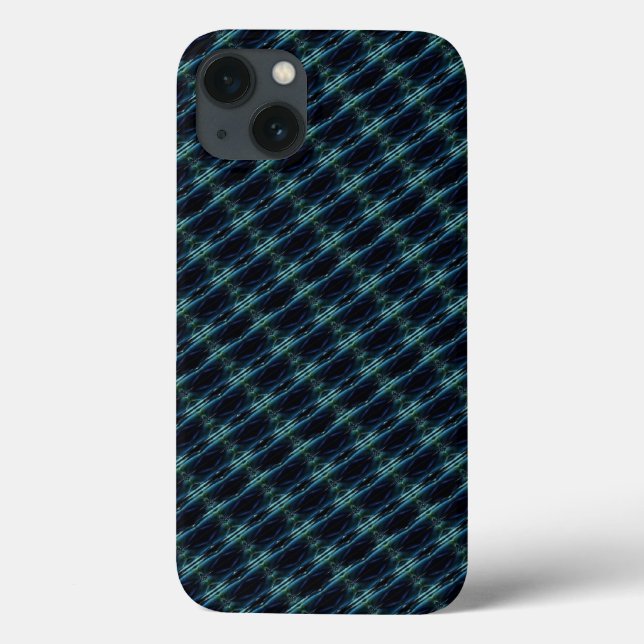 Blue Green Rainbow Stars , Artdeco Pattern Case-Mate iPhone Case (Back)
