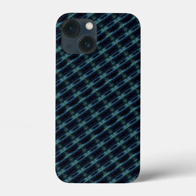 Blue Green Rainbow Stars , Artdeco Pattern Case-Mate iPhone Case (Back)