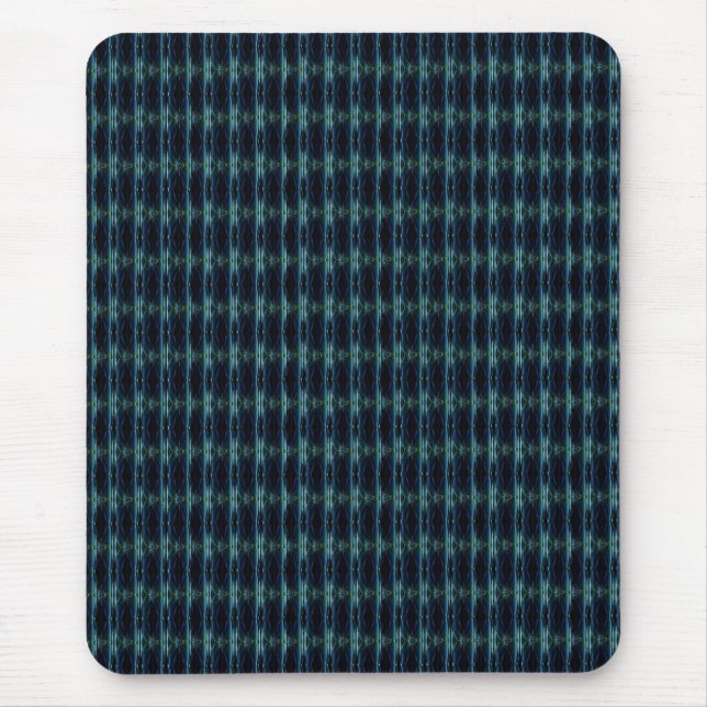 Blue Green Rainbow Stars , Artdeco Pattern Mouse Pad (Front)