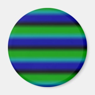Blue Green Rainbow Stripes Magnet