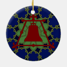 Blue, Green Red Stained Glass Fleur Design