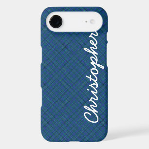 Blue Green Retro Plaid, Name,