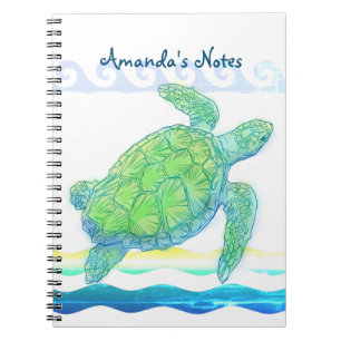 Blue & Green Sea Turtle Notebook