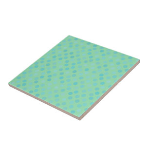 blue, green, seafoam and aquamarine polka dots tile