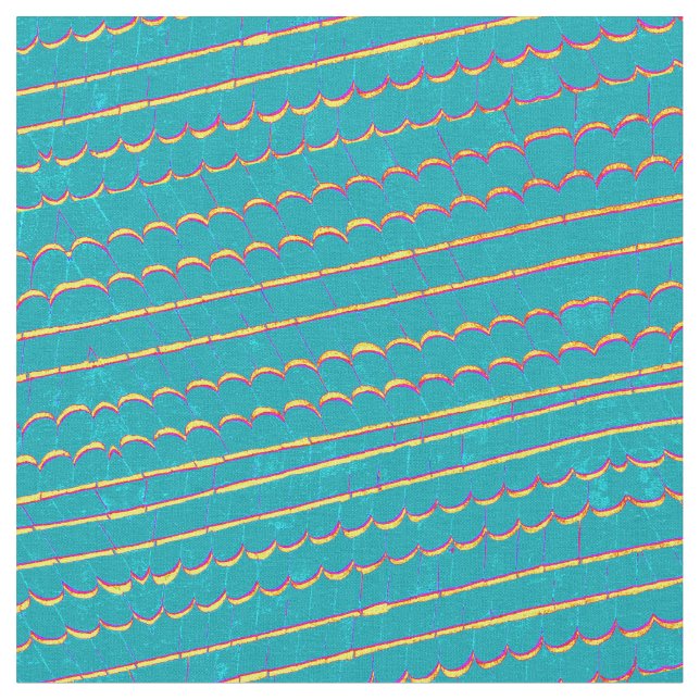 blue-green shingle pattern Thunder_Cove Fabric (Close Up)