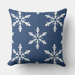 Blue/Green Snowflake Christmas Pillow Reversible