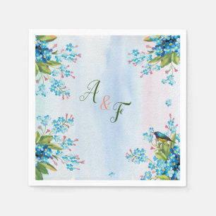 Blue Green & Soft Pinks Napkin