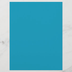 Blue-green (solid colour)  custom letterhead