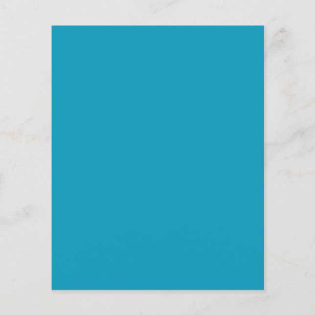 Blue-green (solid colour)  flyer (Front)