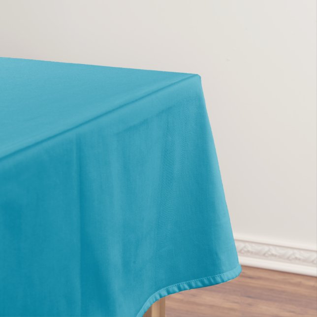 Blue-green (solid colour)  tablecloth (In Situ)