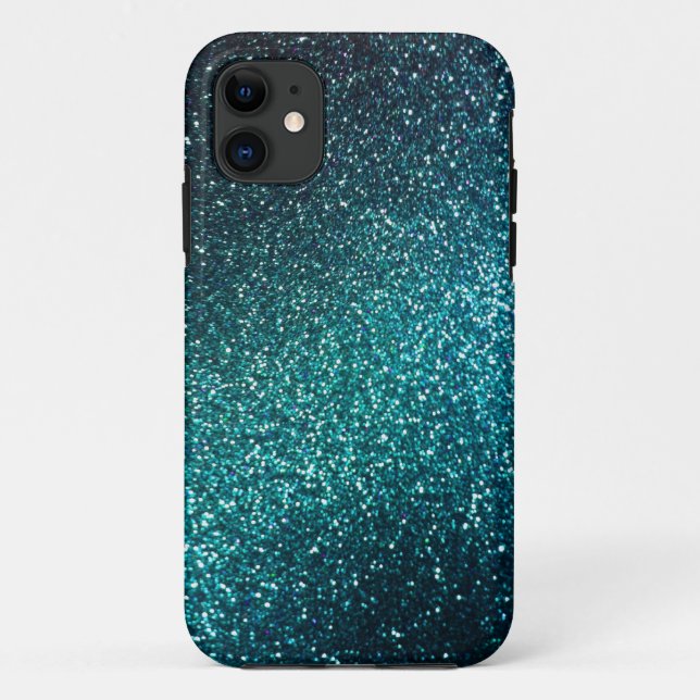 Blue/Green Sparkle Glitter iPhone 5 Case (Back)