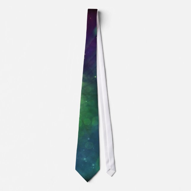 Blue Green Sparkling Nebula tie (Front)