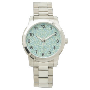 Blue Green Spirals Watch