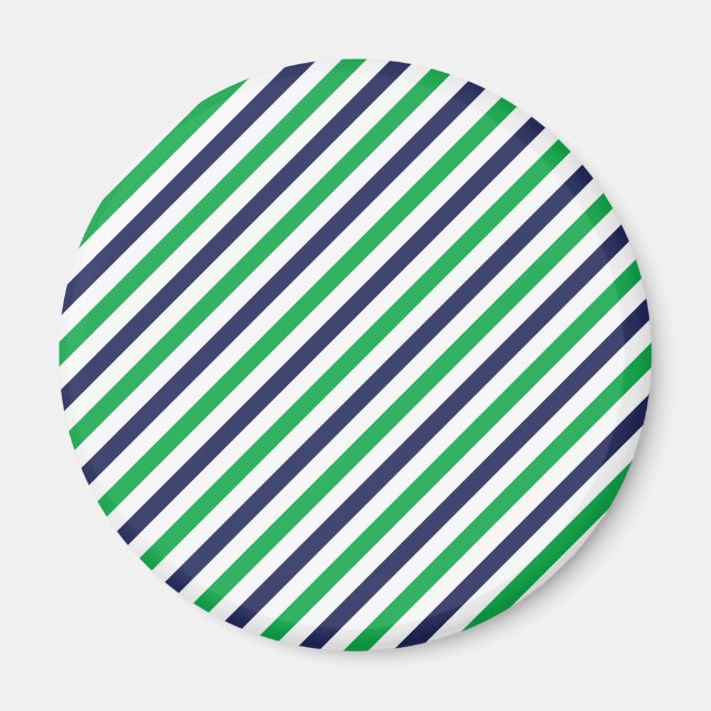 Blue & Green Stripe Magnet (Front)