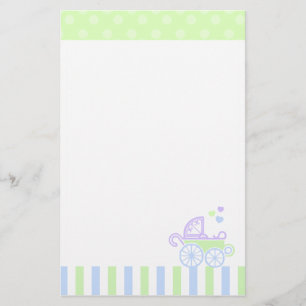 Blue/Green Stroller Stationery