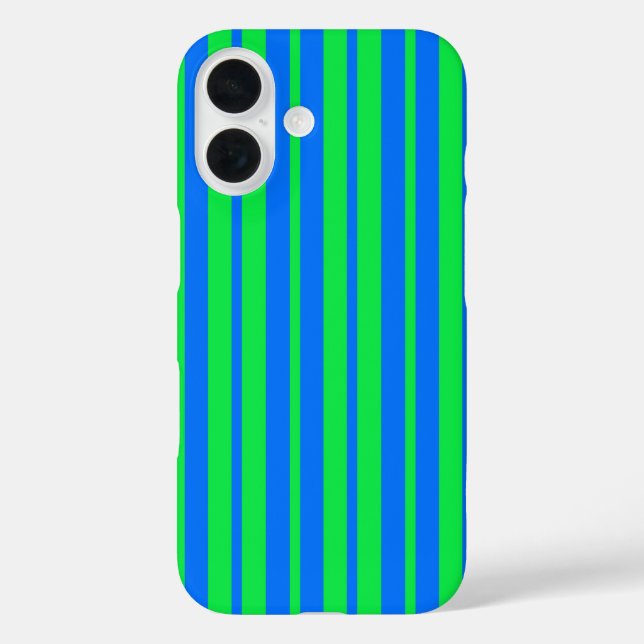 Blue Green Stylish Stripes Pattern Design  Case-Mate iPhone Case (Back)