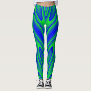 Blue-Green Swirl Leggings