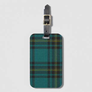 Blue-Green Tartan Luggage Tag