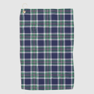 Blue Green Tartan Plaid Pattern Golf Towel