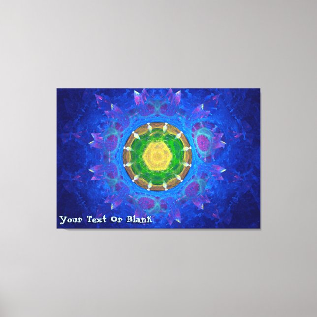 Blue-Green Tie Dye Canvas Print (Front)