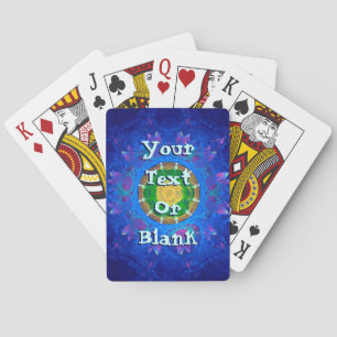 Blue-Green Tie Dye Playing Cards